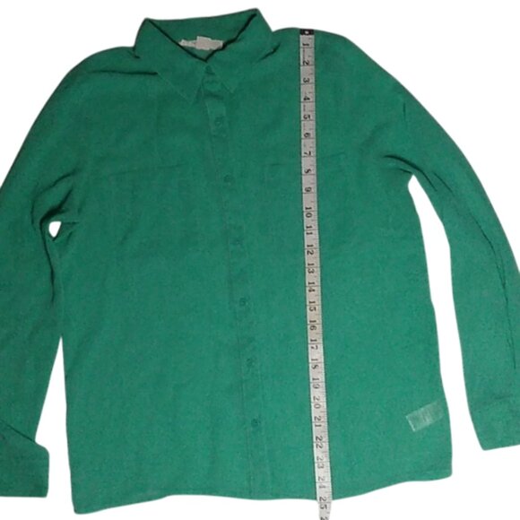 XAI, SHEER BOTTON DOWN, COLOR: GREEN, SIZE: M - Picture 5 of 7